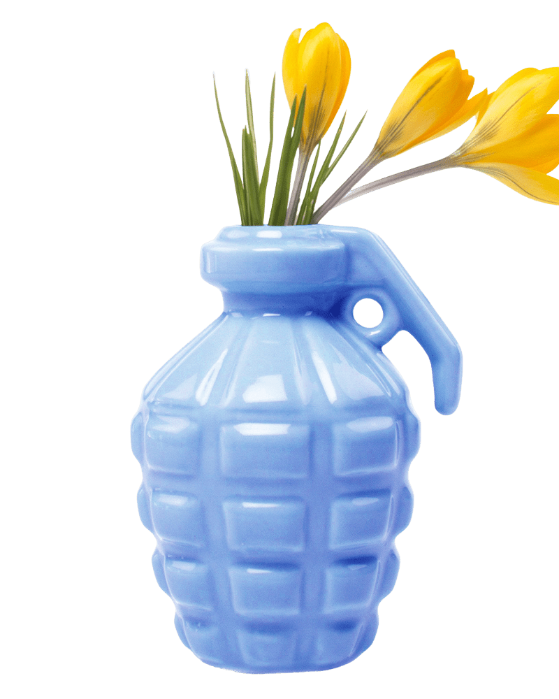 Kapow Ceramic Grenade Flower Vase Unique - Chive Ceramics Studio - Vases - Chive Ceramics Studio