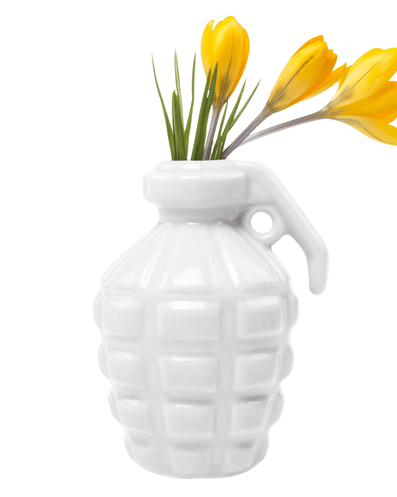 Kapow Ceramic Grenade Flower Vase Unique - Chive Ceramics Studio - Vases - Chive Ceramics Studio