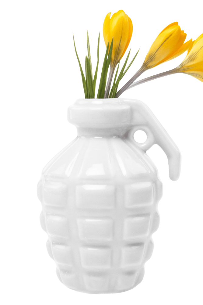 Kapow Ceramic Grenade Flower Vase Unique - Chive Ceramics Studio - Vases - Chive Ceramics Studio