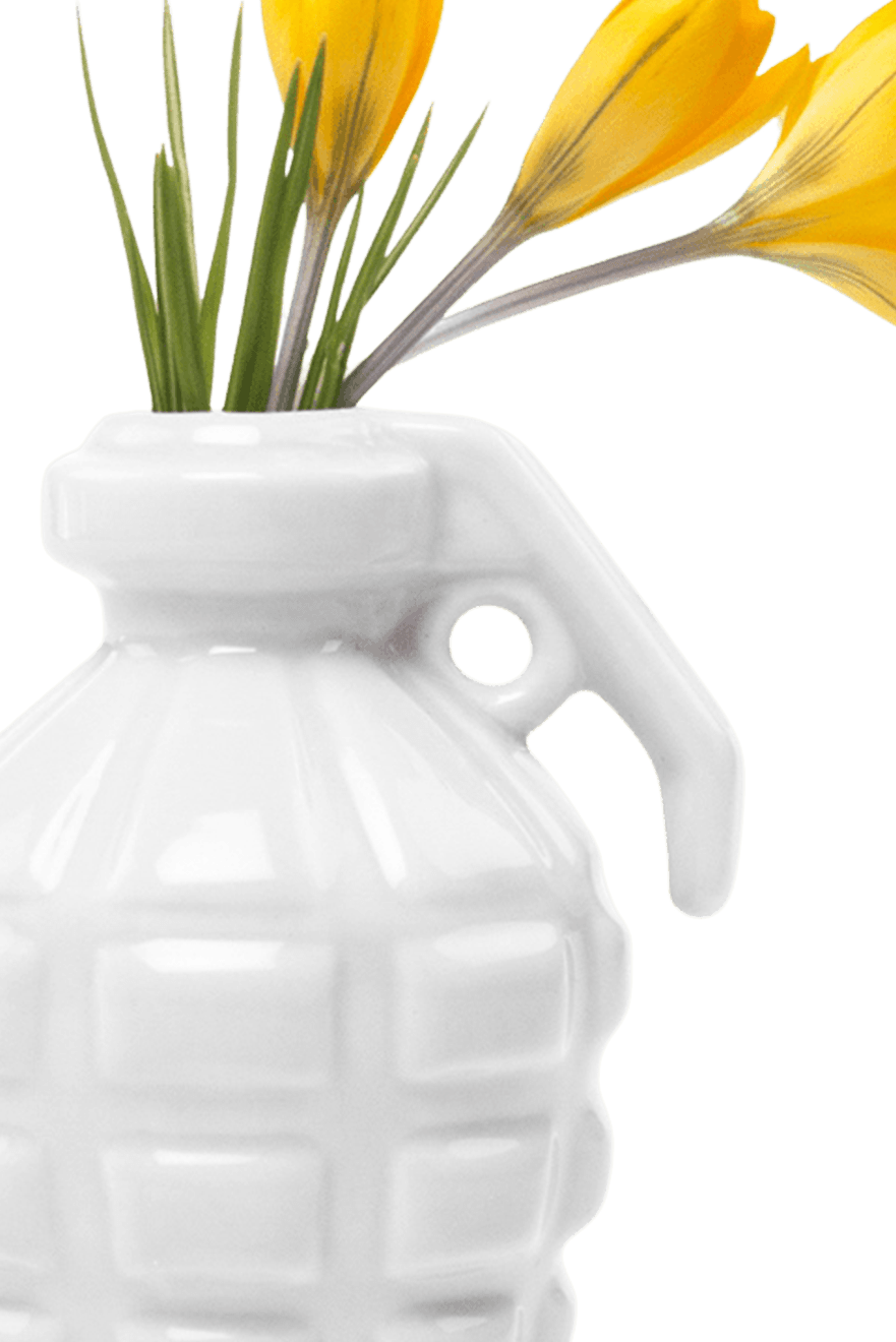 Kapow Ceramic Grenade Flower Vase Unique - Chive Ceramics Studio - Vases - Chive Ceramics Studio