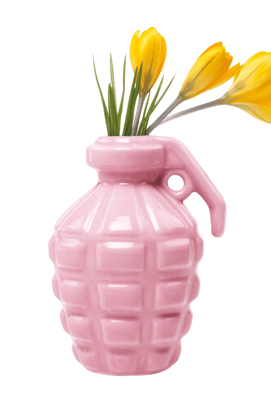 Kapow Ceramic Grenade Flower Vase Unique - Chive Ceramics Studio - Vases - Chive Ceramics Studio