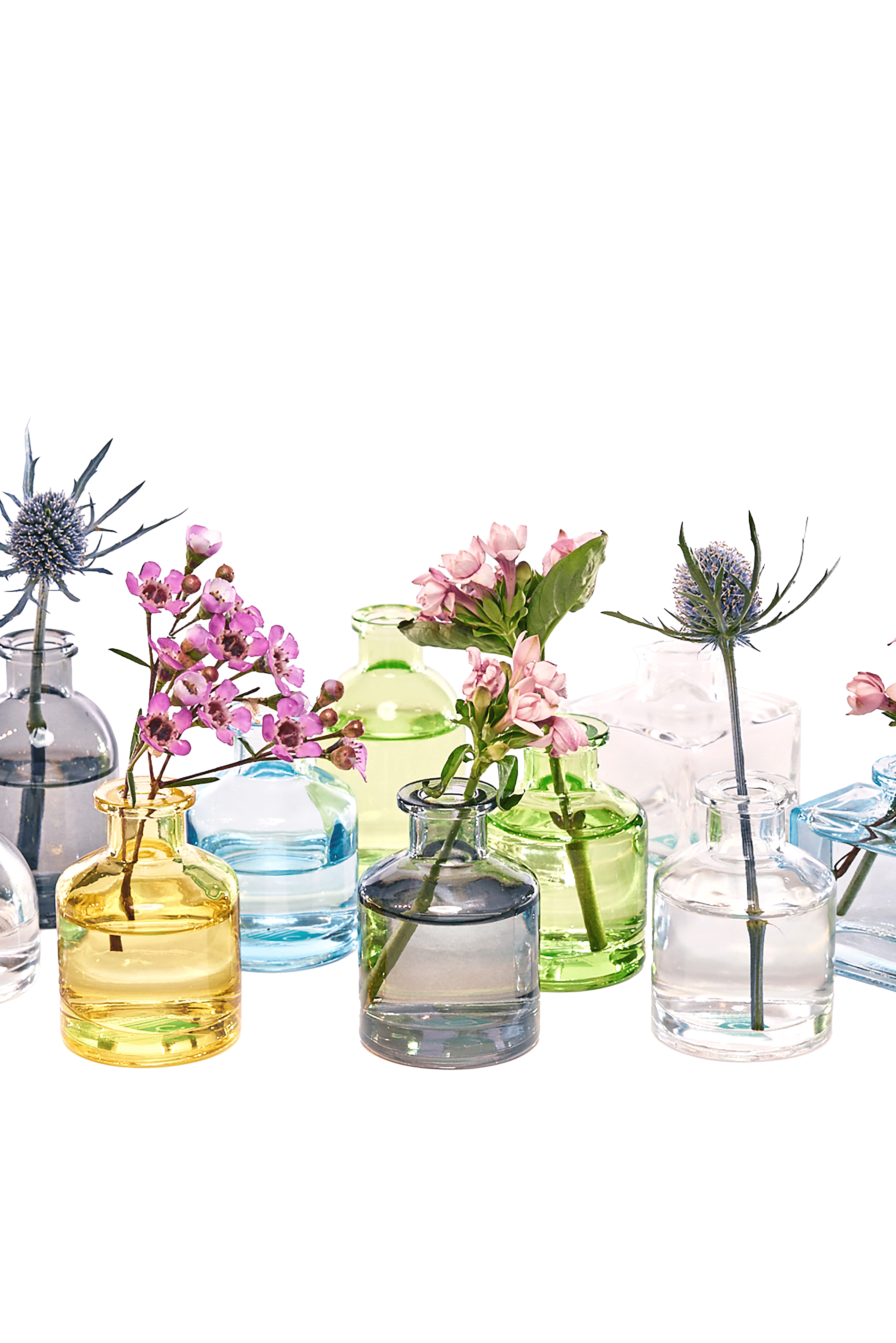 Loft Glass Vintage Bud Vases For Weddings - Chive Ceramics Studio - Vases - Chive Ceramics Studio