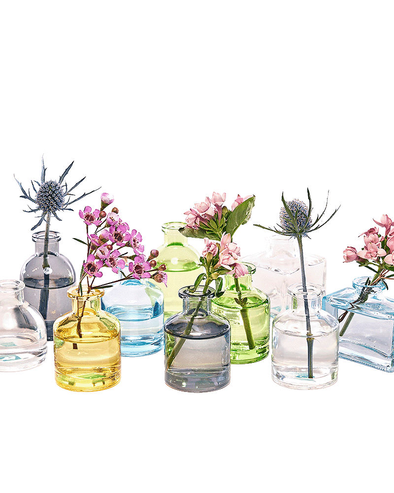 Loft Glass Vintage Bud Vases For Weddings - Chive Ceramics Studio - Vases - Chive Ceramics Studio