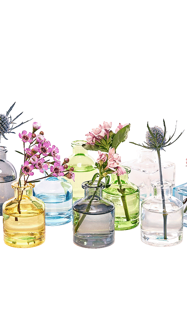 Loft Glass Vintage Bud Vases For Weddings - Chive Ceramics Studio - Vases - Chive Ceramics Studio