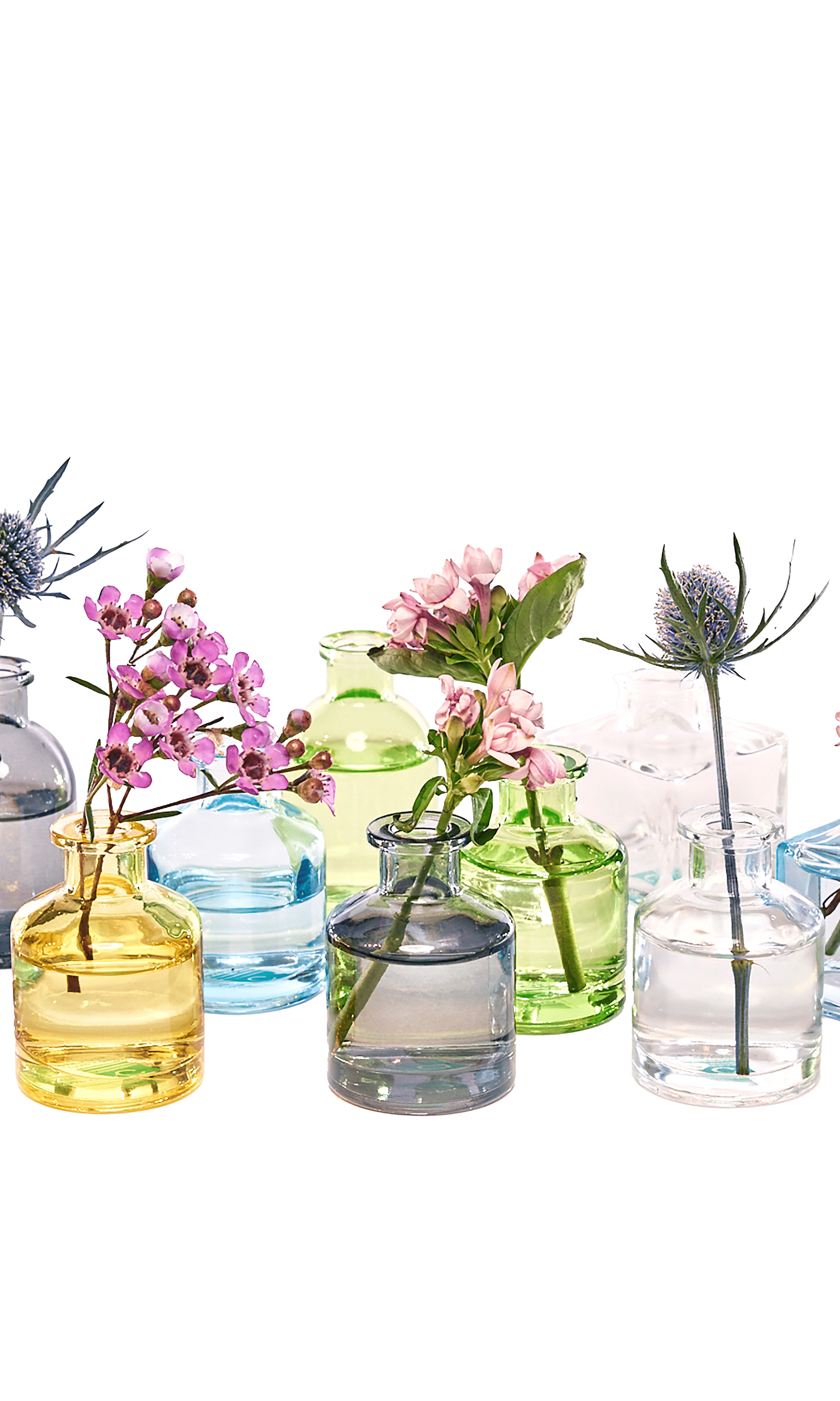 Loft Glass Vintage Bud Vases For Weddings - Chive Ceramics Studio - Vases - Chive Ceramics Studio