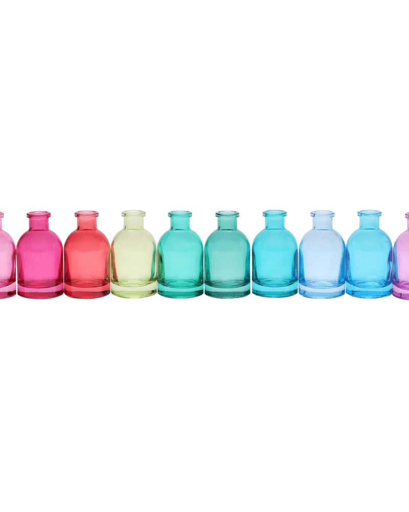 Loft Glass Bud Vase Jewel Tone 10pc Kits - Chive Ceramics Studio - Vases - Chive Ceramics Studio