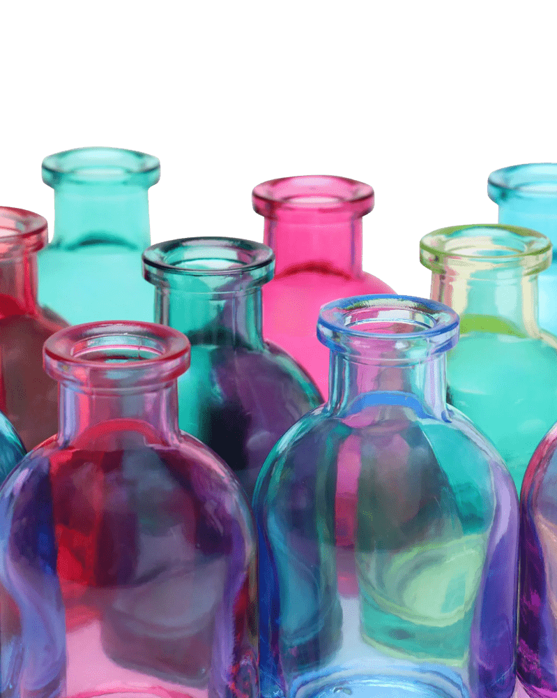 Loft Glass Bud Vase Jewel Tone 10pc Kits - Chive Ceramics Studio - Vases - Chive Ceramics Studio