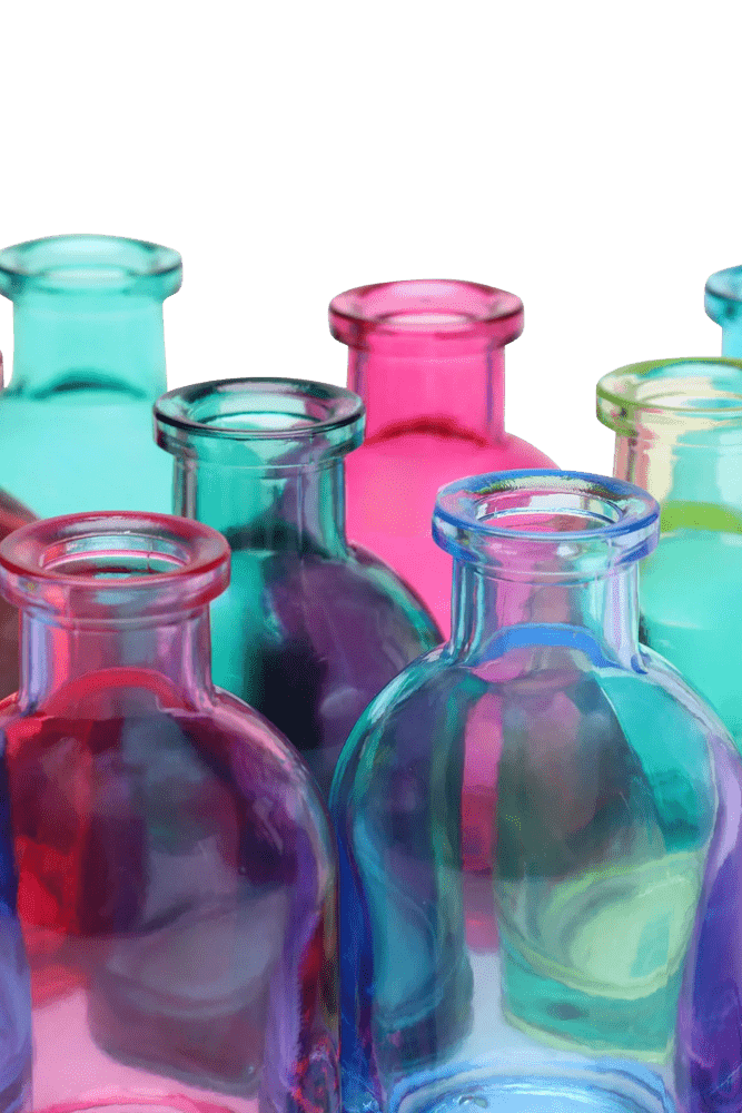 Loft Glass Bud Vase Jewel Tone 10pc Kits - Chive Ceramics Studio - Vases - Chive Ceramics Studio