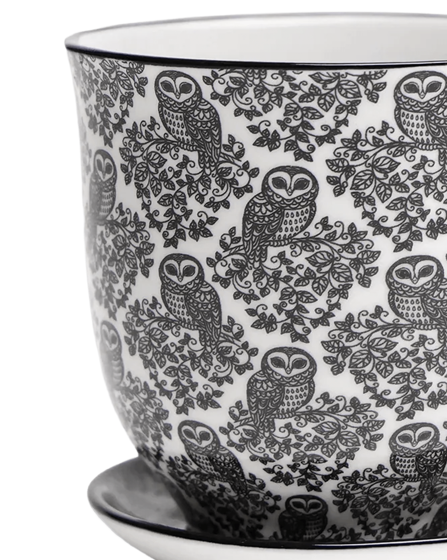 Liberte Porcelain Pot And Saucer 3.25" - Chive Ceramics Studio - Pots - Chive Ceramics Studio