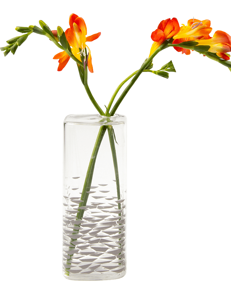 Decal Glass Modern Flower Vase - Chive Ceramics Studio - Vases - Chive US