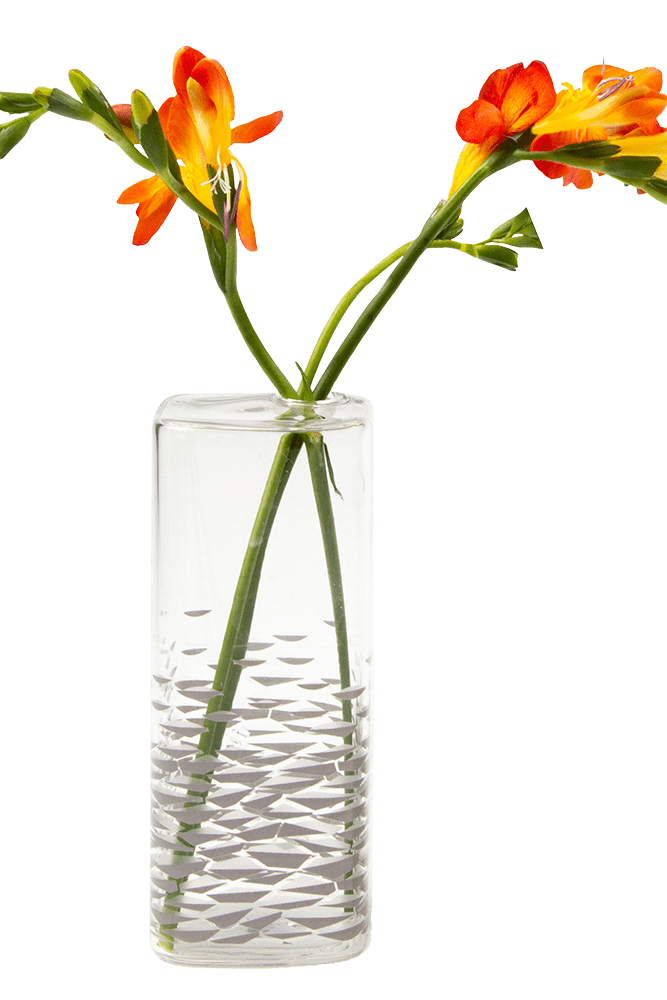 Decal Glass Modern Flower Vase - Chive Ceramics Studio - Vases - Chive US
