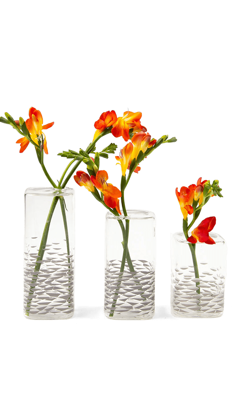 Decal Glass Modern Flower Vase - Chive Ceramics Studio - Vases - Chive US