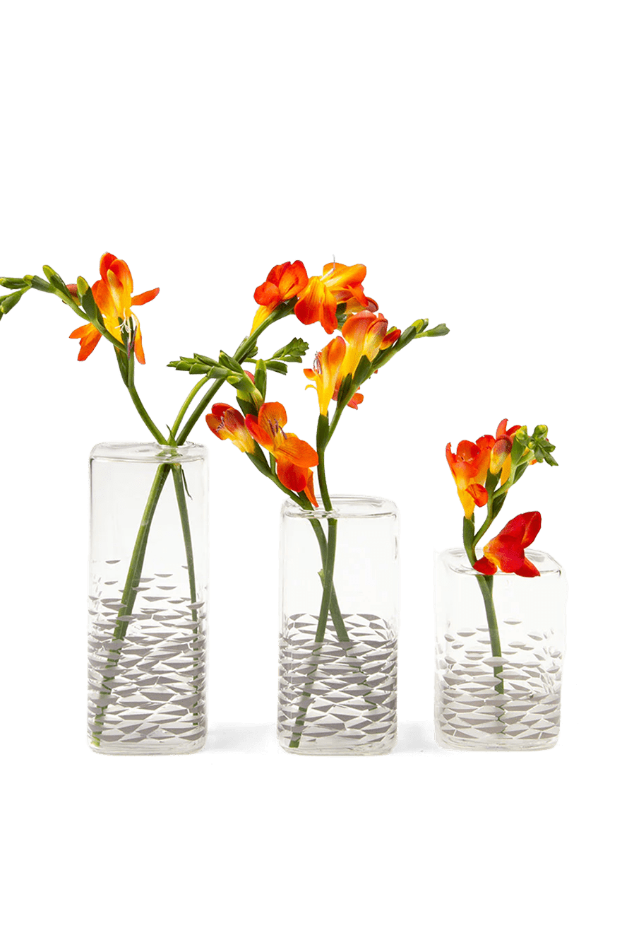 Decal Glass Modern Flower Vase - Chive Ceramics Studio - Vases - Chive US