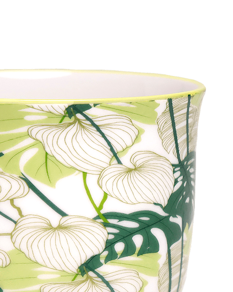 Liberte Porcelain Pot And Saucer 3.25" - Chive Ceramics Studio - Pots - Chive Ceramics Studio