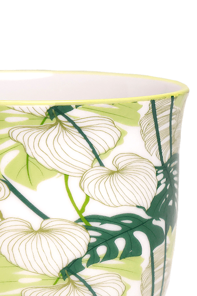 Liberte Porcelain Pot And Saucer 3.25" - Chive Ceramics Studio - Pots - Chive Ceramics Studio