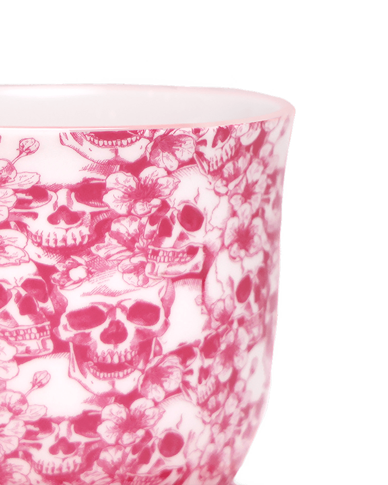 Liberte Porcelain 4.25" Pot And Saucer - Chive Ceramics Studio - Pots - Chive Ceramics Studio