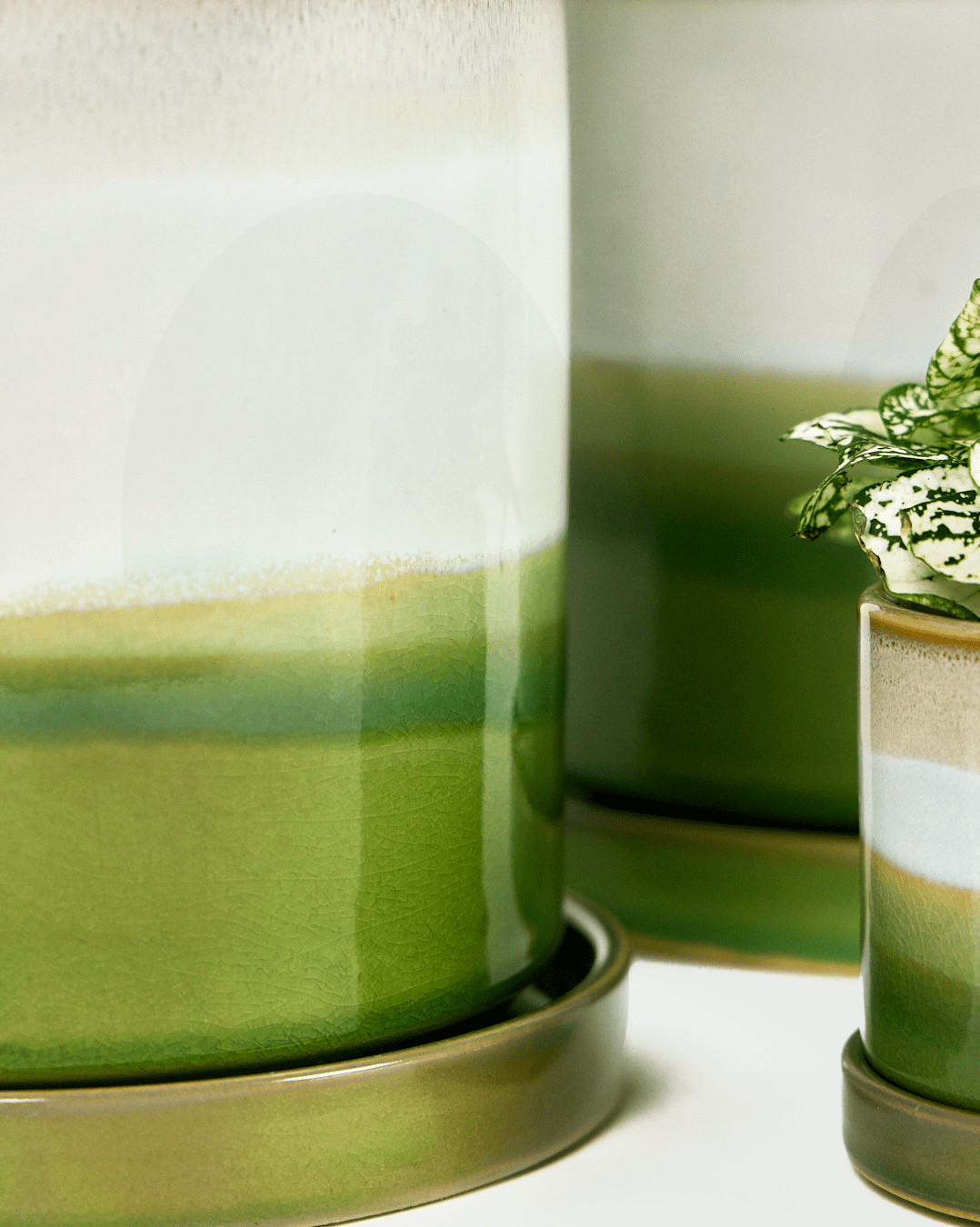 Minute Ceramic Pot And Saucer Set With Drainage - Chive Ceramics Studio - Pots - Chive Ceramics Studio