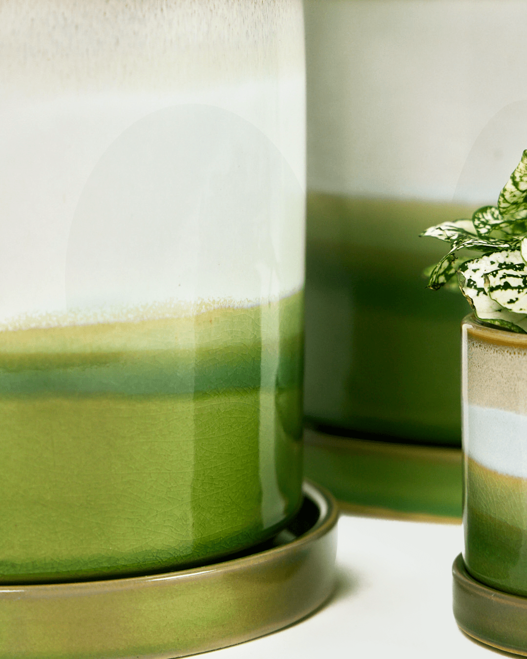 Minute Ceramic Pot And Saucer Set With Drainage - Chive Ceramics Studio - Pots - Chive Ceramics Studio