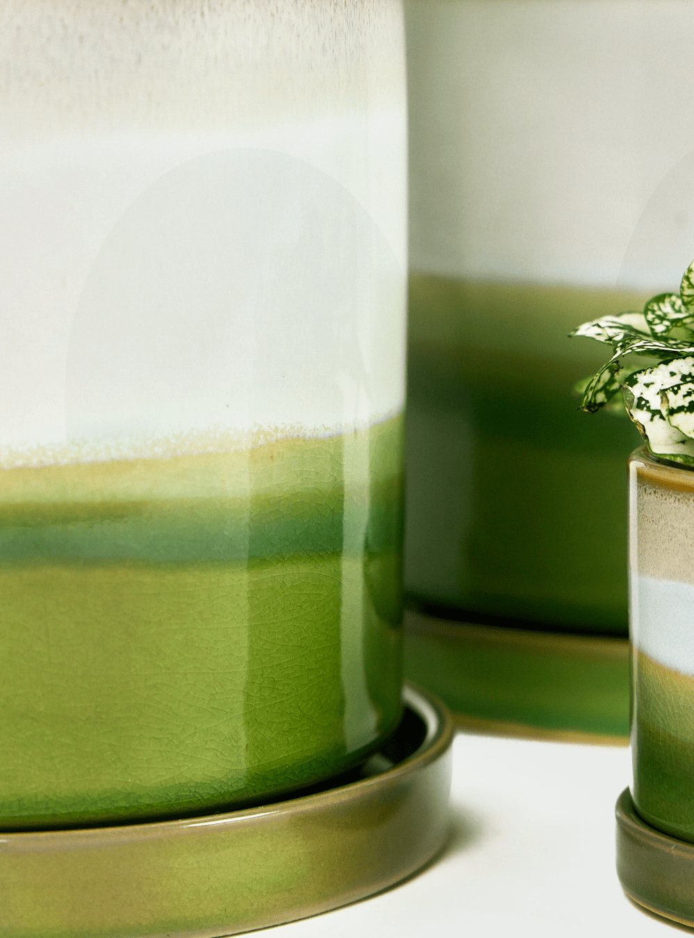 Minute Ceramic Pot And Saucer Set With Drainage - Chive Ceramics Studio - Pots - Chive Ceramics Studio