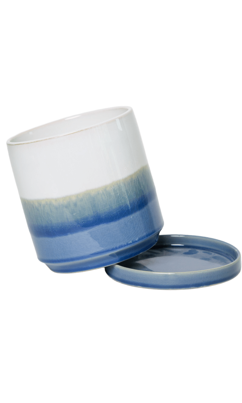 Minute Ceramic Pot And Saucer Set With Drainage | 6, 7, & 8 inch - Chive Ceramics Studio - Pots - Chive Ceramics Studio