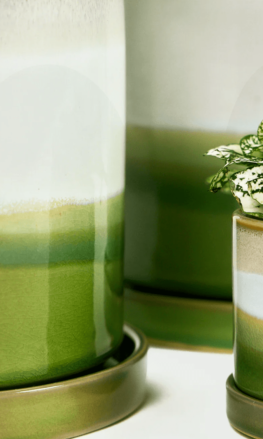 Large Minute Ceramic Pots & Saucer | 6", 7" & 8" Indoor Planter - Chive Ceramics Studio - Pots - Chive Ceramics Studio