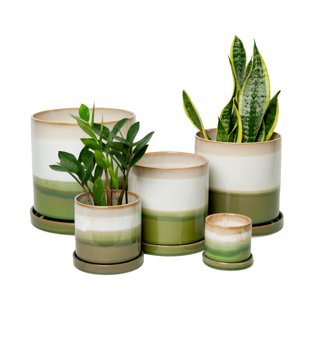 Large Minute Ceramic Pots & Saucer | 6", 7" & 8" Indoor Planter - Chive Ceramics Studio - Pots - Chive Ceramics Studio