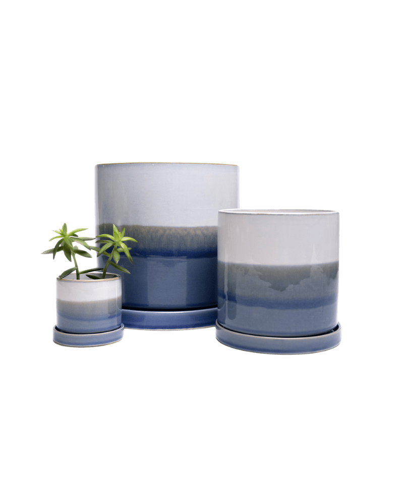 Minute Ceramic Pot And Saucer Set With Drainage - Chive Ceramics Studio - Pots - Chive Ceramics Studio