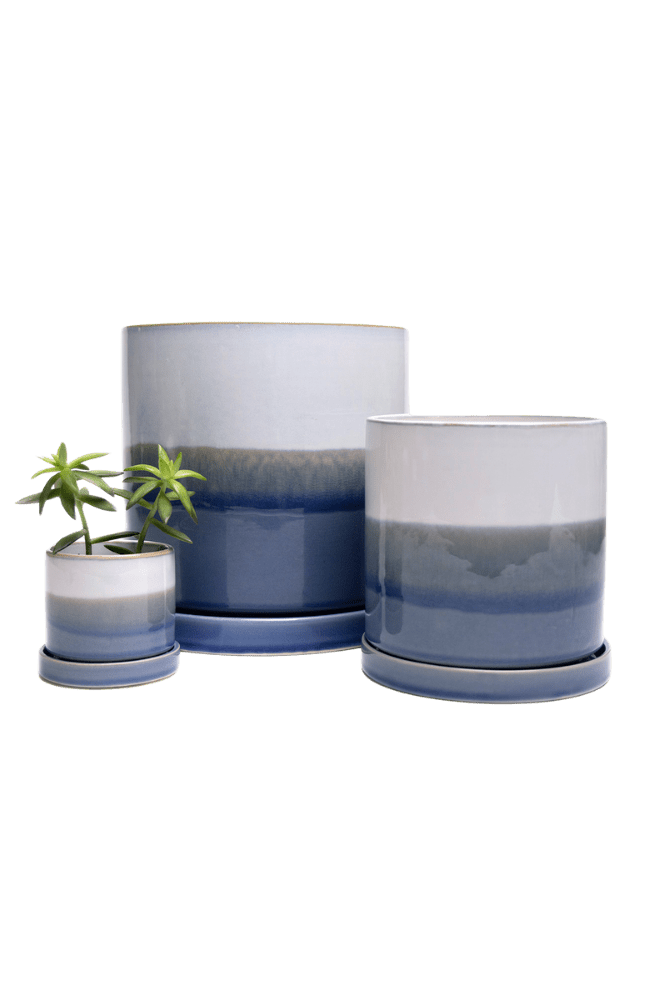 Minute Ceramic Pot And Saucer Set With Drainage - Chive Ceramics Studio - Pots - Chive Ceramics Studio