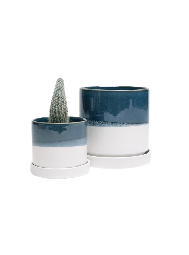 Minute Ceramic Pot And Saucer Set With Drainage | 3 & 5 inches - Chive Ceramics Studio - Pots - Chive Ceramics Studio