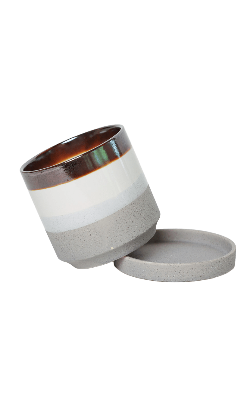 Minute Ceramic Pot And Saucer Set With Drainage | 3 & 5 inches - Chive Ceramics Studio - Pots - Chive Ceramics Studio