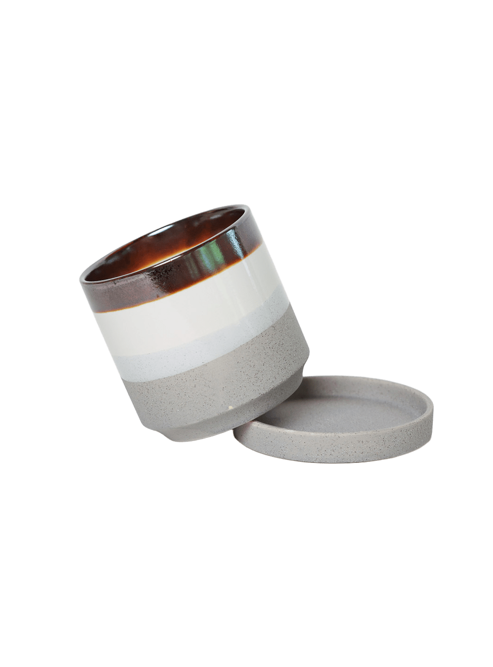 Minute Ceramic Pot And Saucer Set With Drainage | 3 & 5 inches - Chive Ceramics Studio - Pots - Chive Ceramics Studio