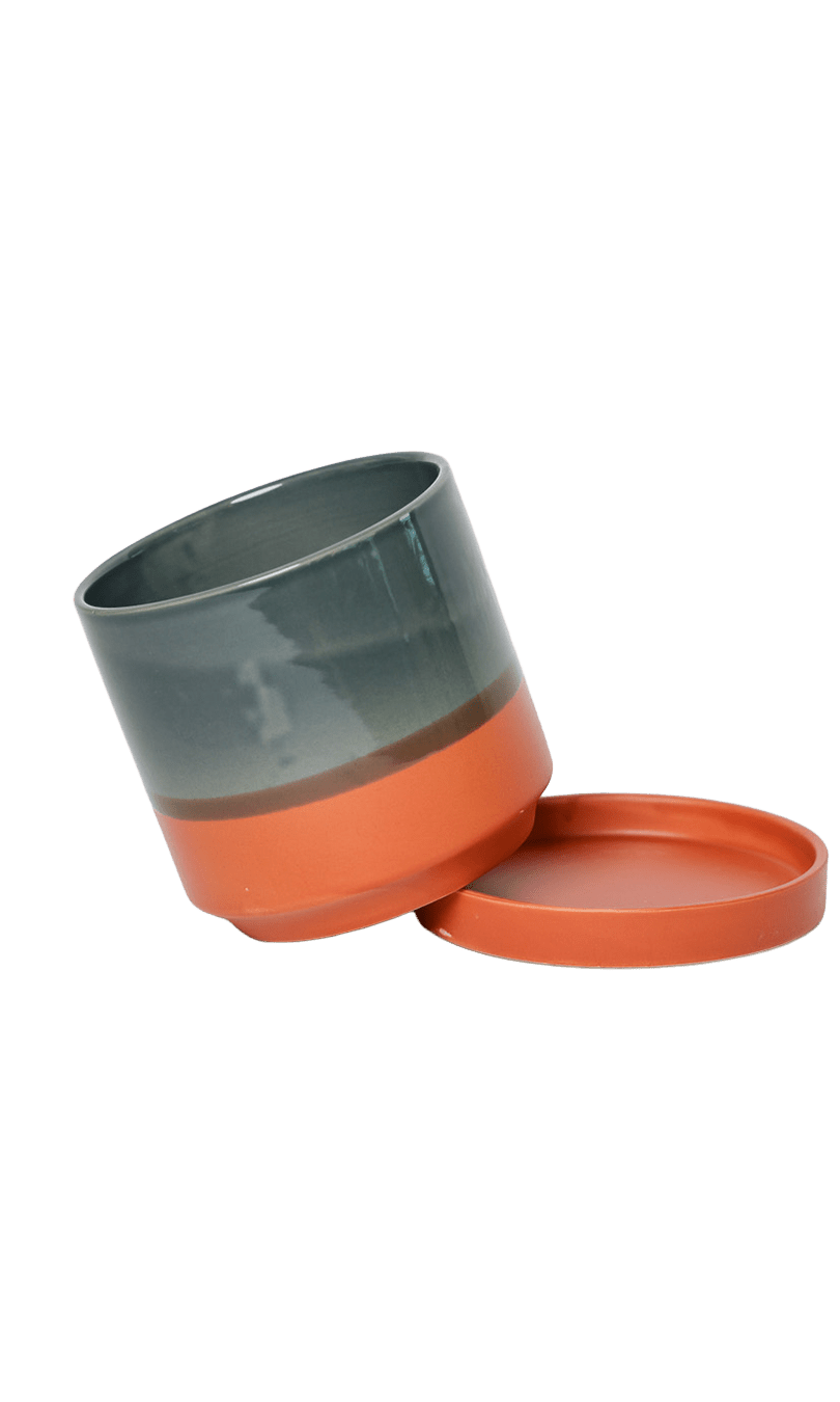 Minute Ceramic Pot And Saucer Set With Drainage | 3 & 5 inches - Chive Ceramics Studio - Pots - Chive Ceramics Studio