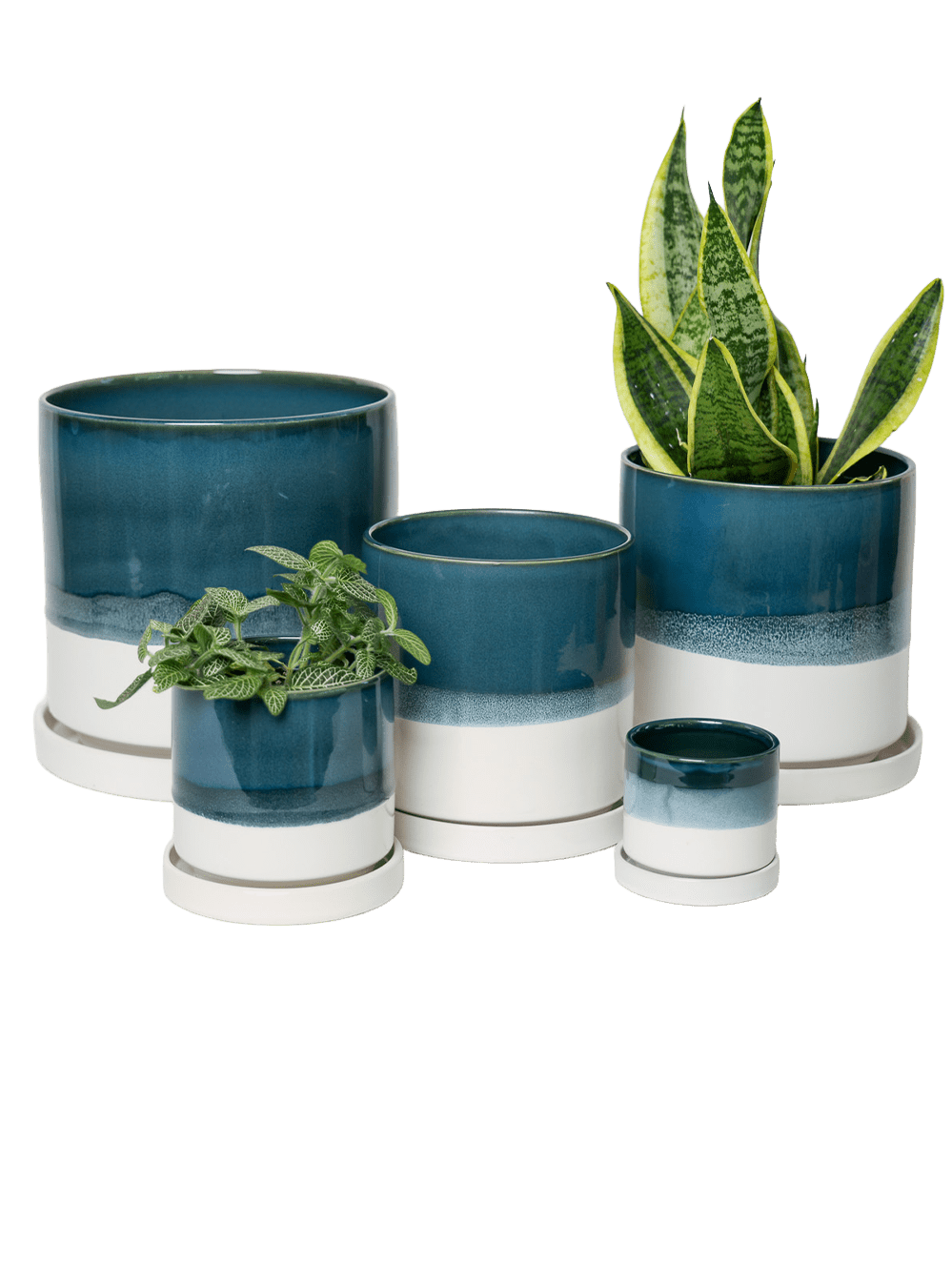 Minute Ceramic Pot And Saucer Set With Drainage | 6, 7, & 8 inch - Chive Ceramics Studio - Pots - Chive Ceramics Studio