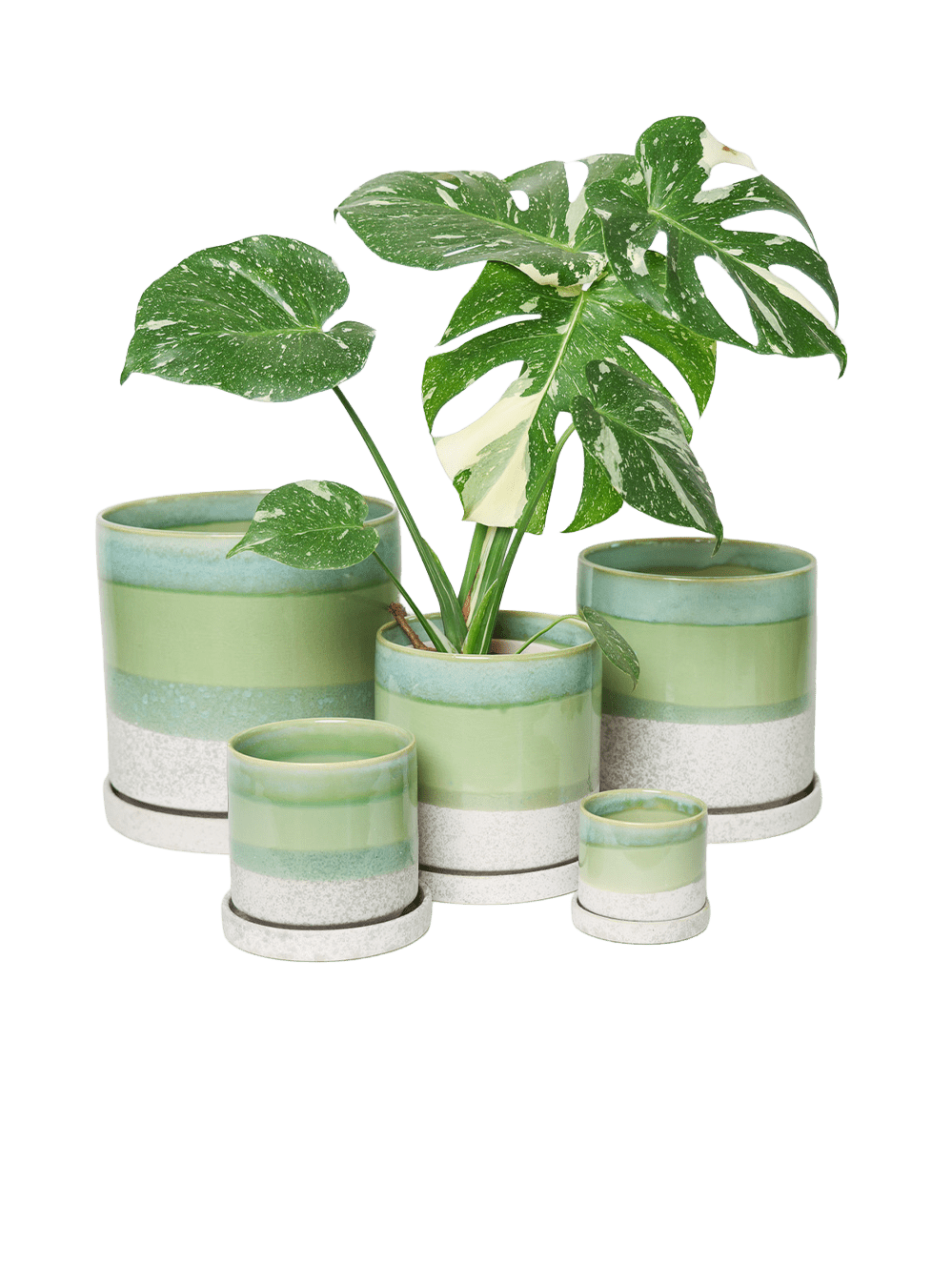 Minute Ceramic Pot And Saucer Set With Drainage | 6, 7, & 8 inch - Chive Ceramics Studio - Pots - Chive Ceramics Studio
