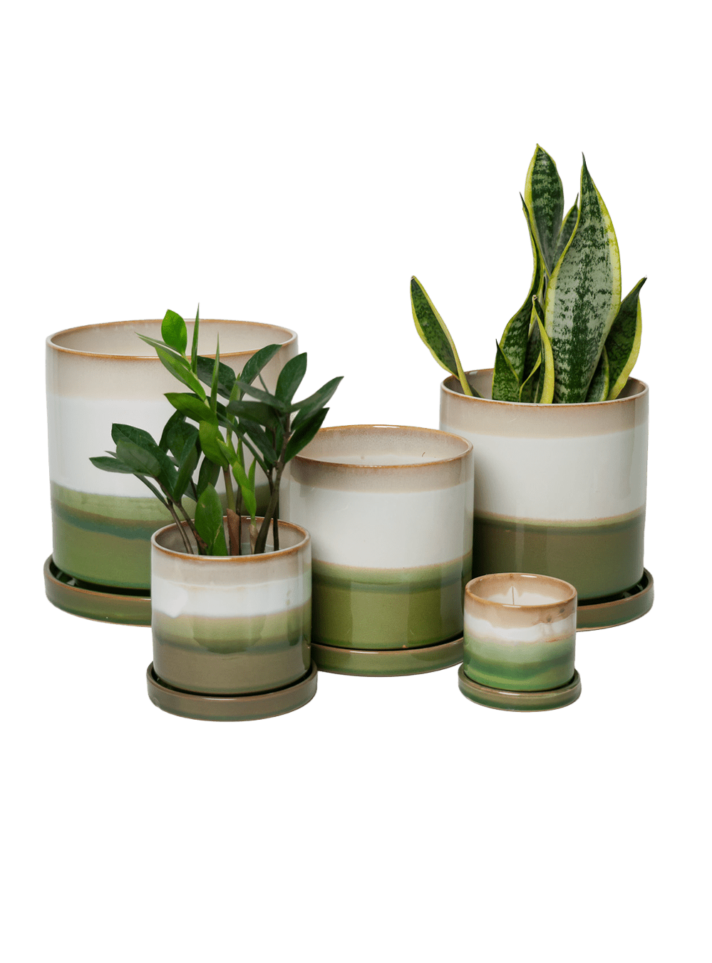 Minute Ceramic Pot And Saucer Set With Drainage | 6, 7, & 8 inch - Chive Ceramics Studio - Pots - Chive Ceramics Studio