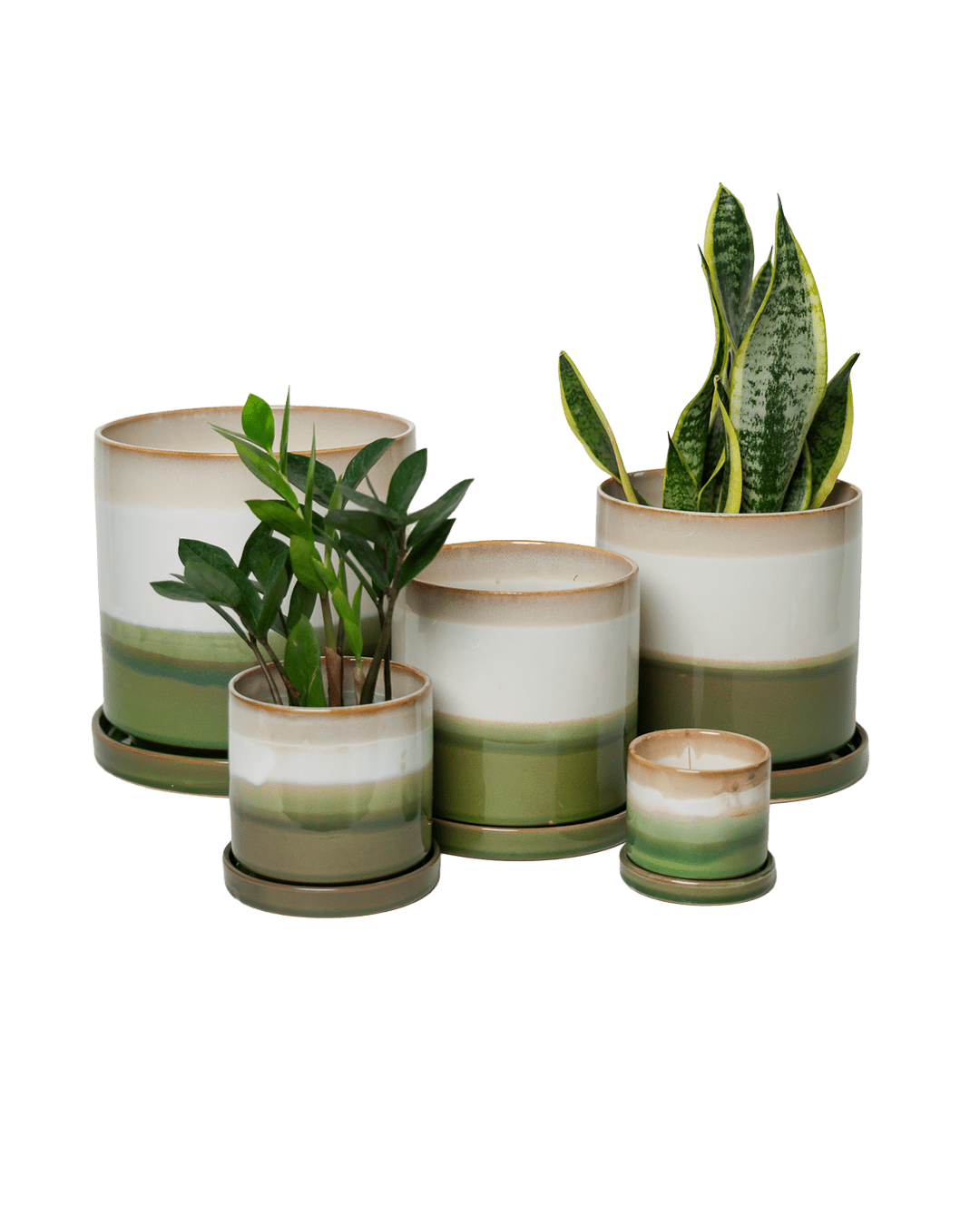 Minute Ceramic Pot And Saucer Set With Drainage | 6, 7, & 8 inch - Chive Ceramics Studio - Pots - Chive Ceramics Studio