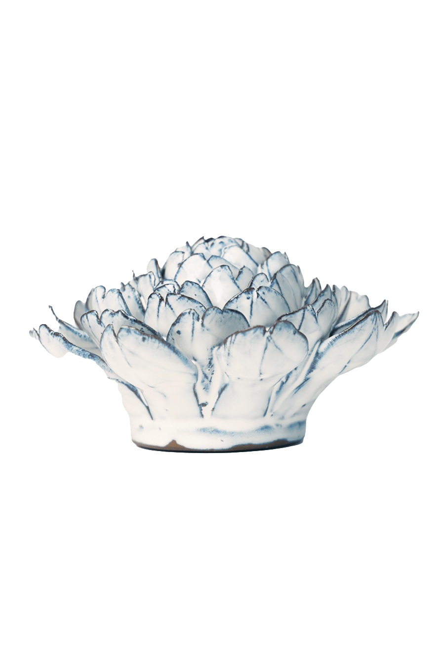 Blue White Hermione Peony ceramic wall flower — Coastal Collection — handmade by Chive Studio Toronto