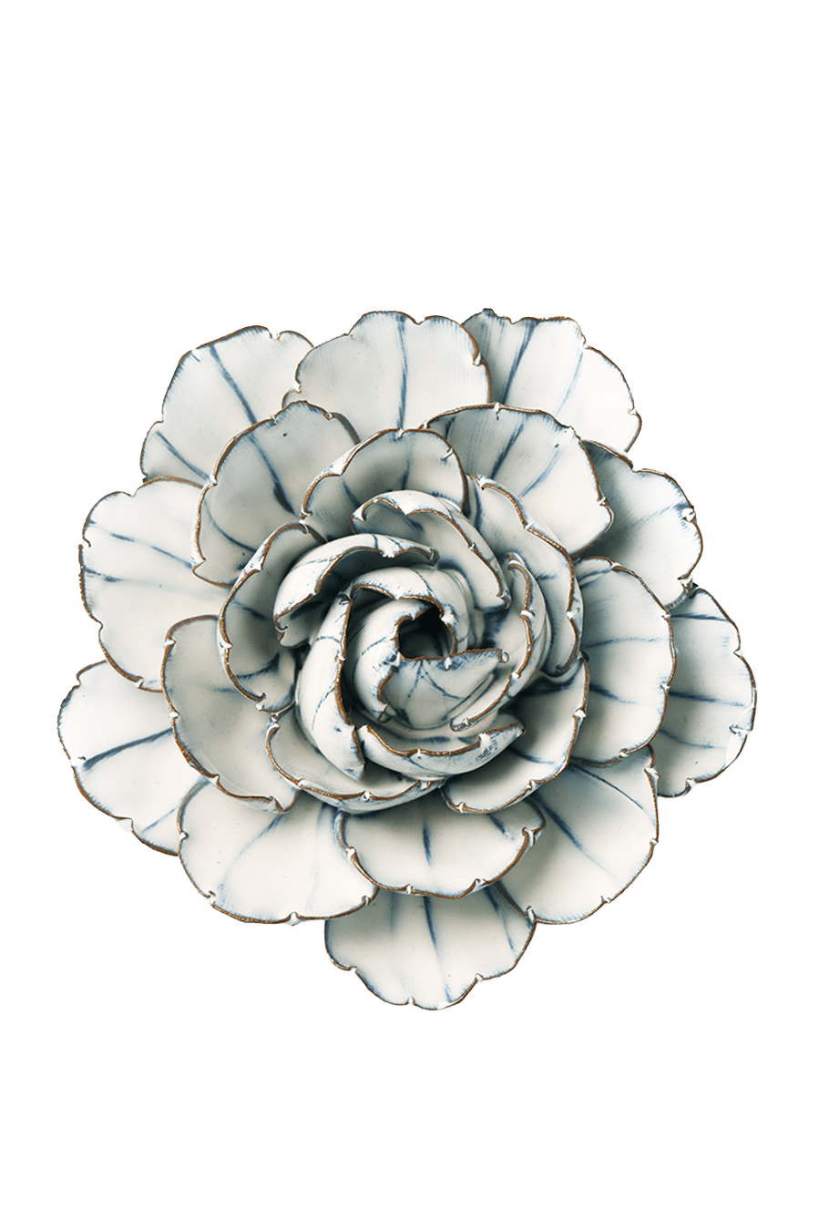 White Keiko Peony ceramic wall flower — Coastal collection — designed in Toronto by Chive Studio