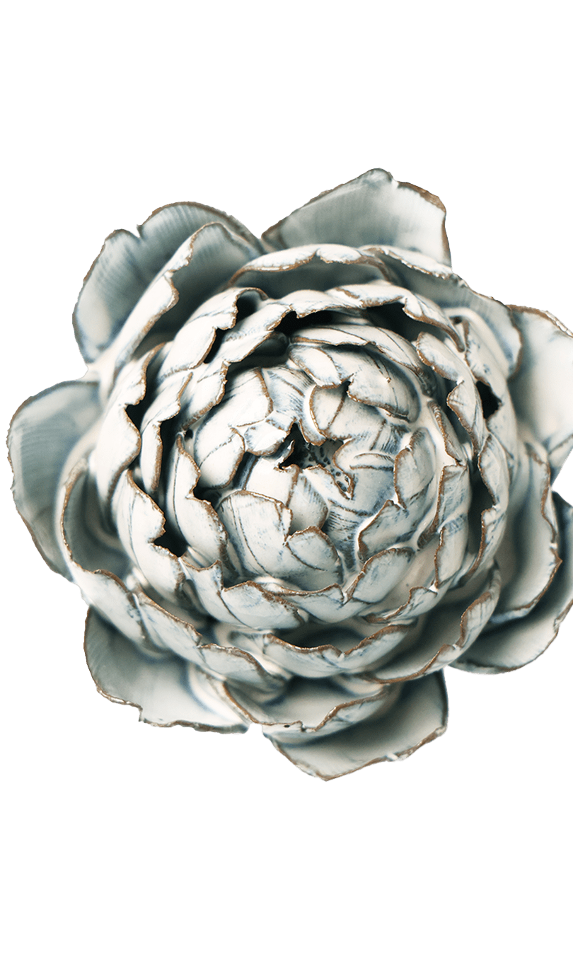 White Protea ceramic wall flower — Coastal collection — designed in Toronto by Chive Studio
