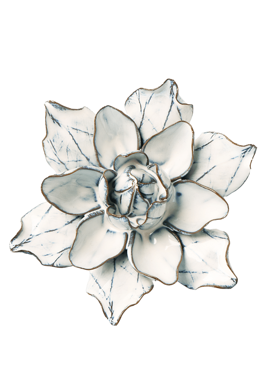 White Columbine ceramic wall flower - Coastal collection - handmade by Chive Studio Toronto