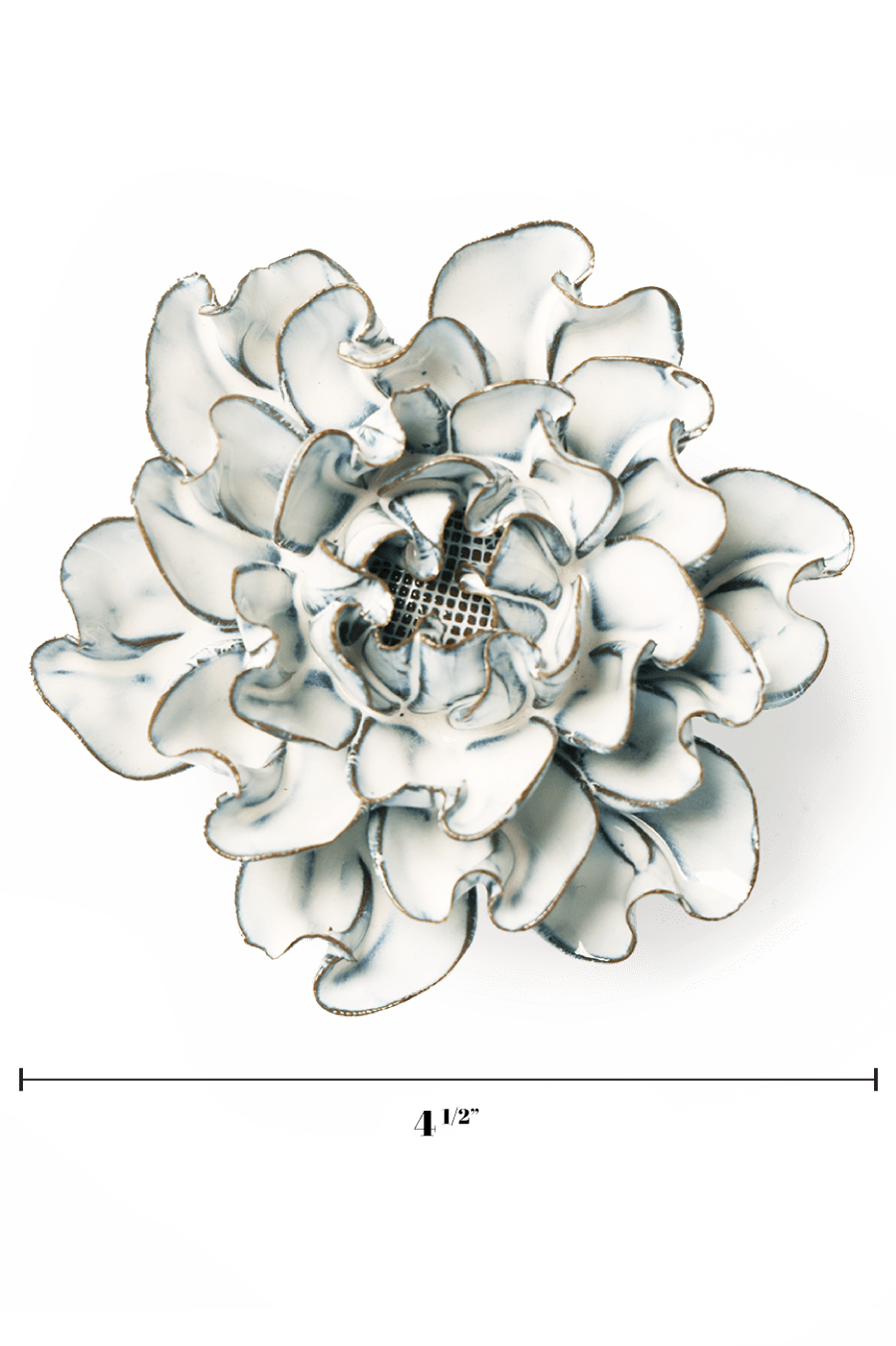 Blue White Hawthorn ceramic wall flower — Coastal Collection — handmade by Chive Studio Toronto