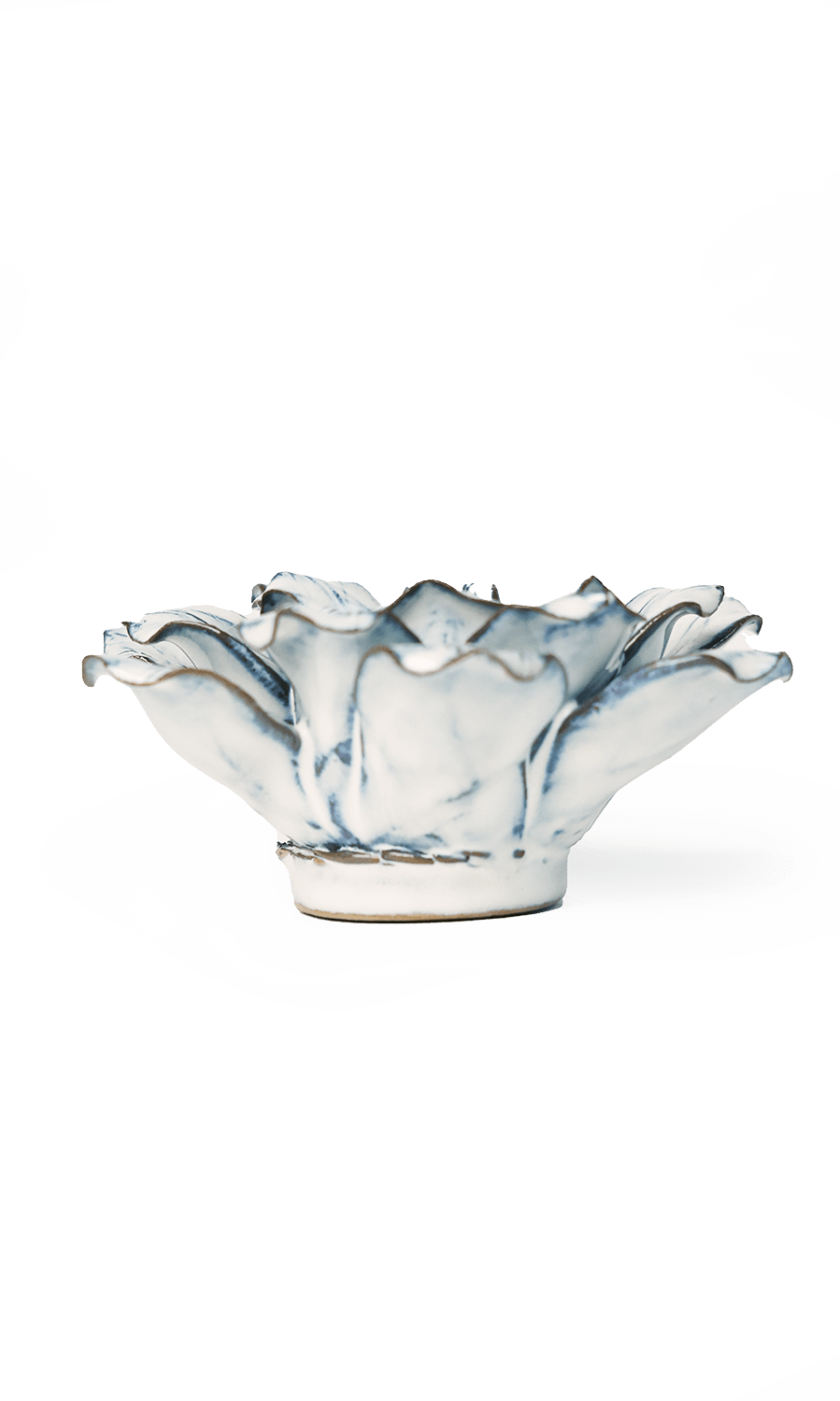 Blue White Cosmos ceramic wall flower — Coastal Collection — handmade by Chive Studio Toronto
