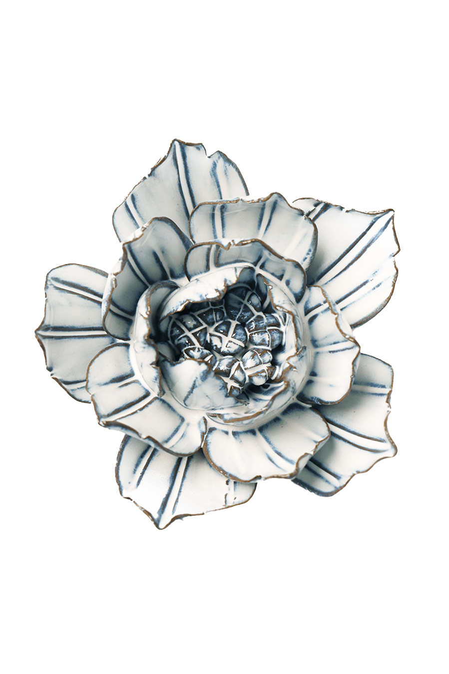 White Purslane ceramic wall flower — Coastal collection — designed in Toronto by Chive Studio