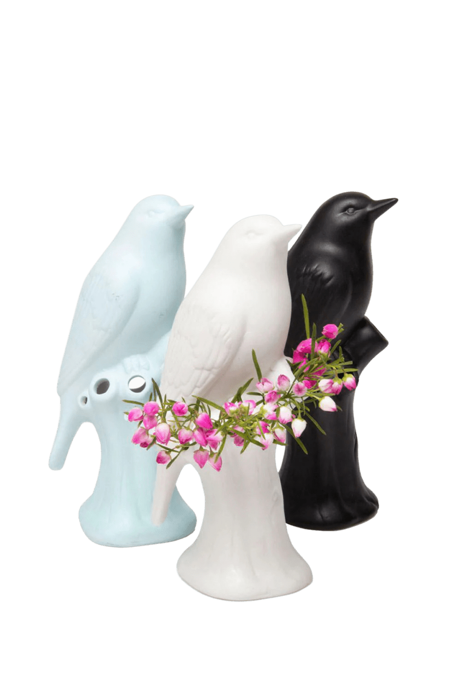 Bird Porcelain Modern Flower Vase - Chive Ceramics Studio - Vases - Chive Ceramics Studio