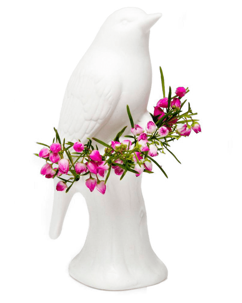 Bird Porcelain Modern Flower Vase - Chive Ceramics Studio - Vases - Chive Ceramics Studio