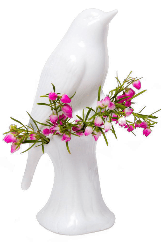 Bird Porcelain Modern Flower Vase - Chive Ceramics Studio - Vases - Chive Ceramics Studio