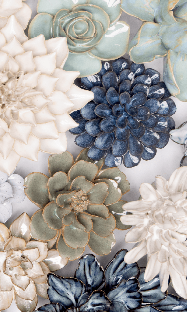 Hampton - Ceramic Flower Curated Collection - Chive Ceramics Studio - Ceramic Flower Sets - Chive Ceramics Studio