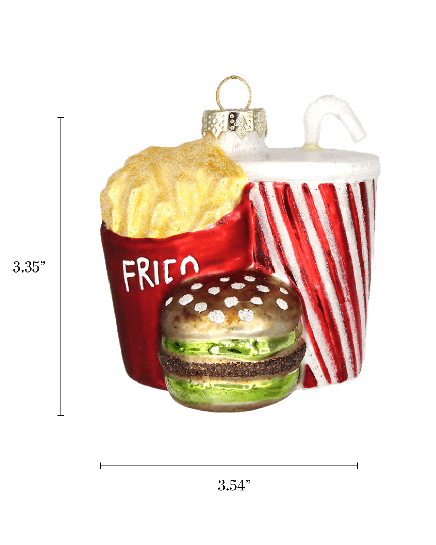 Fast Food Combo Ornament - Chive Ceramics Studio - Glass Ornaments - Chive US