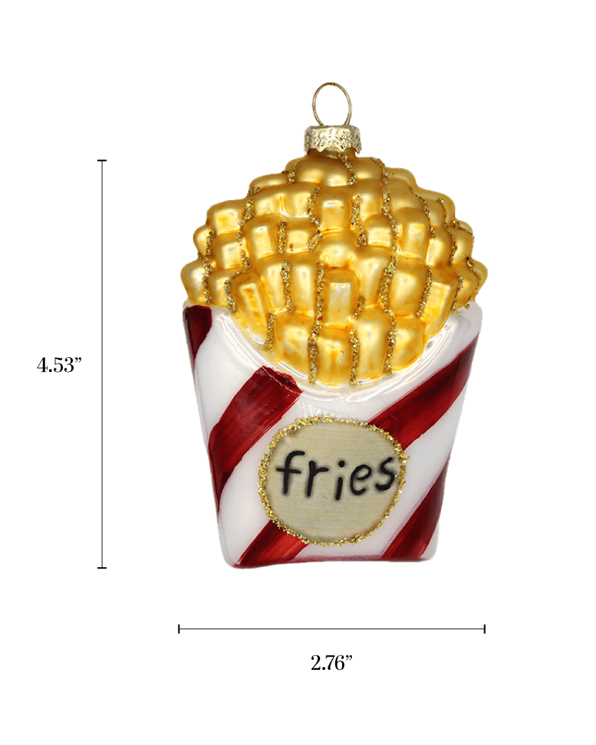 French Fries Ornament - Chive Ceramics Studio - Glass Ornaments - Chive Ceramics Studio