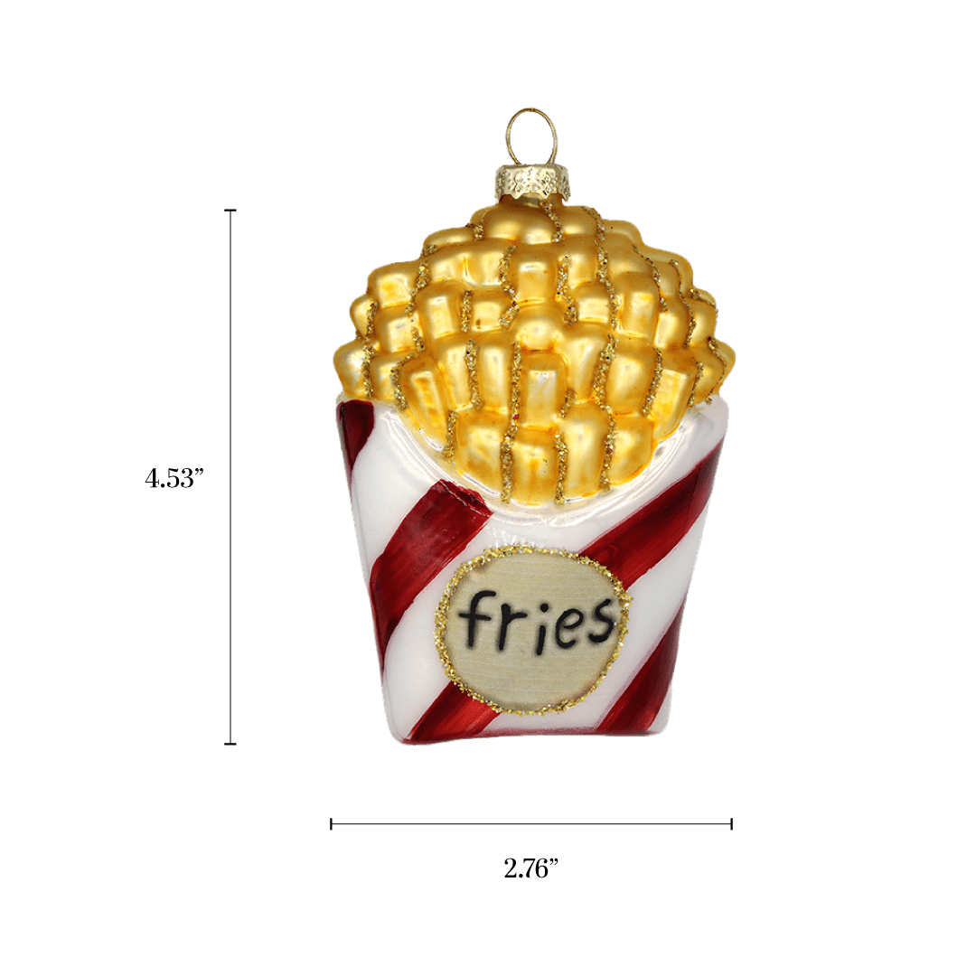 French Fries Ornament - Chive Ceramics Studio - Glass Ornaments - Chive Ceramics Studio